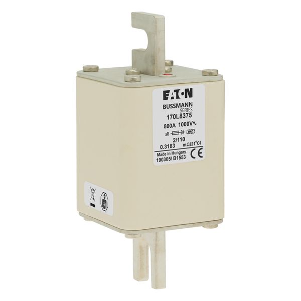 Fuse-link, high speed, 400 A, AC 1000 V, Size 2, 61 x 61 x 141 mm, aR, DIN, IEC,  single indicator image 6