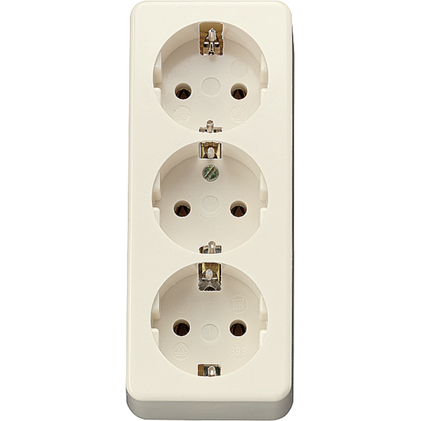 3-gang SCHUKO® socket 10S23LA image 1