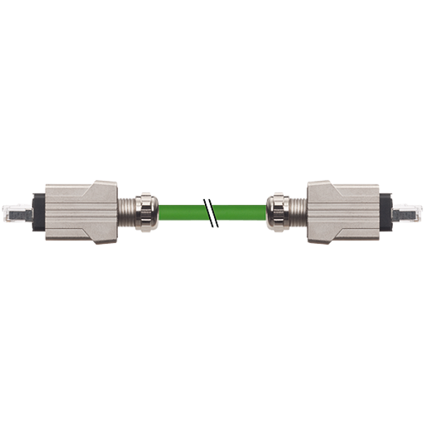 RJ45 PushPull /RJ45 PushPull male PUR 1x4xAWG22 shielded gn+dragch 15m image 1