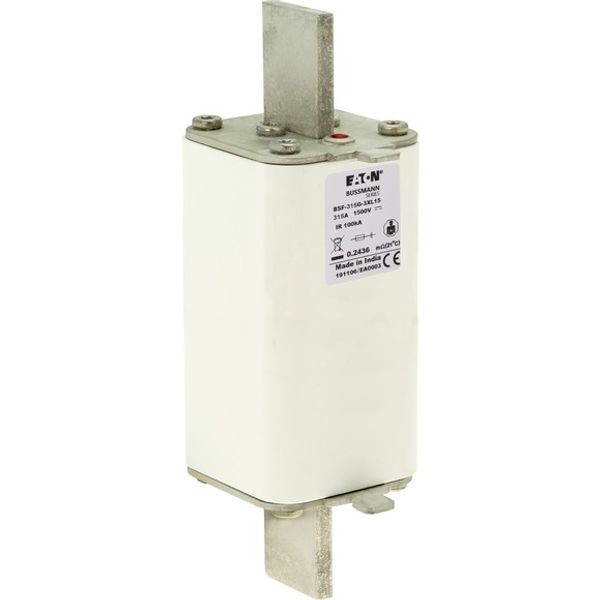 Fuse-link, high speed, 315 A, DC 1500 V, 3L, 75 x 75 x 205 mm, gBat, IEC, blade connection image 2