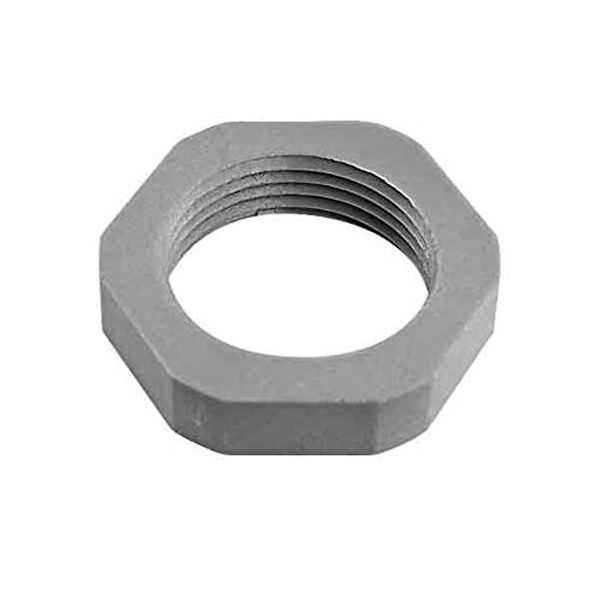 Hex locknut, PG16, PA6, grey RAL7001 image 1