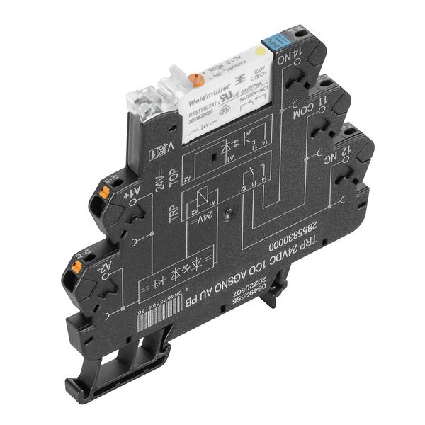 Relay module, 24 V UC ±10 %, Green LED, Rectifier, 1 CO contact (AgSnO image 1