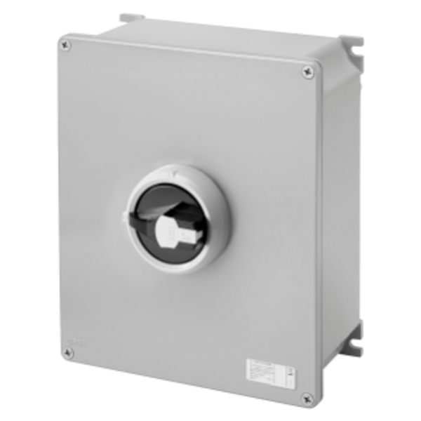 ROTATORY ISOLATOR - HP- SURFACE-MOUNTING - COMMAND - METAL BOX - 100A 3P - LOCKABLE BLACK KNOB - IP66 image 1