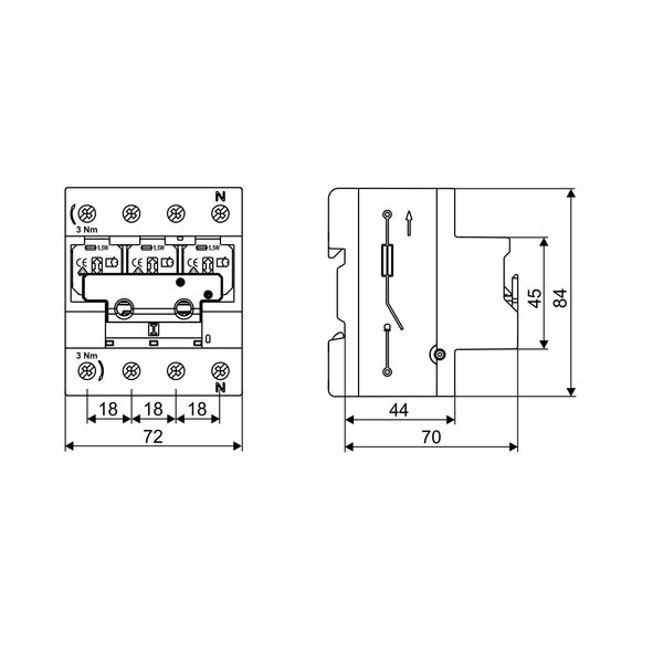 TYTAN T4P, D02 Fuse switch disconnector, 3+N, complete, 20A image 7