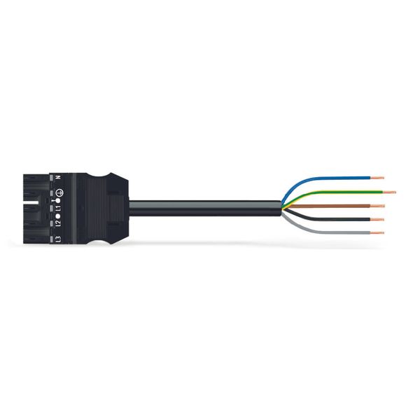 pre-assembled connecting cable;Eca;Plug/open-ended;black image 3