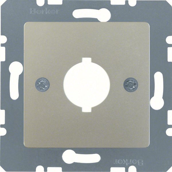 Central plate inst. opening Ø 18.8 mm, com-tech, stainl. steel matt, l image 1