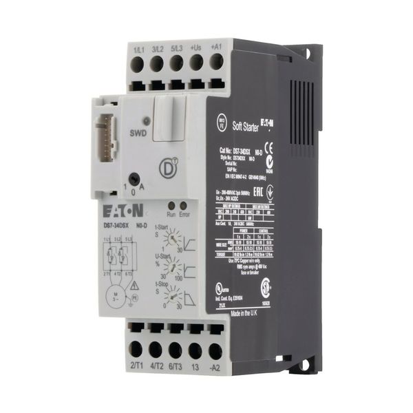 Soft starter, 9 A, 200 - 480 V AC, 24 V DC, Frame size: FS1, Communication Interfaces: SmartWire-DT image 12