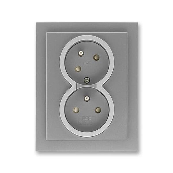 5583M-C02357 41 Double socket outlet with earthing pins, shuttered, with turned upper cavity, with surge protection image 29