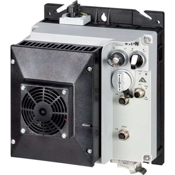 Speed controller, 8.5 A, 4 kW, Sensor input 4, 230/277 V AC, AS-Interface®, S-7.4 for 31 modules, HAN Q5, with manual override switch, with fan image 14