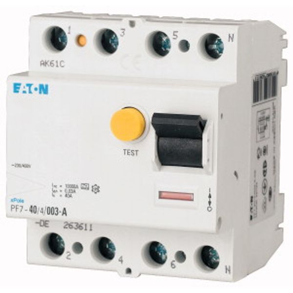 Residual current circuit breaker (RCCB), 40A, 4 p, 300mA, type A image 1