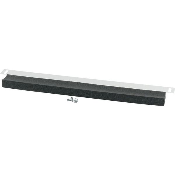 Bottom/Top coverstrip 75mm long, 35mm blind + 40mm foam gasket, IP20, for 850mm Sectionwidth, grey image 3