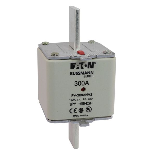 Fuse-link, high speed, 300 A, DC 1000 V, NH3, gPV, UL PV, UL, IEC, dual indicator image 15