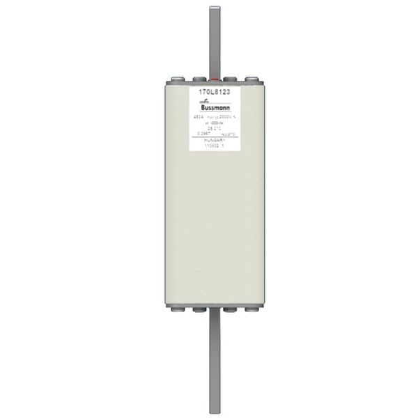 Fuse-link, high speed, 450 A, AC 2000 V, Size 2, 61 x 61 x 247 mm, aR, IEC, single indicator image 1