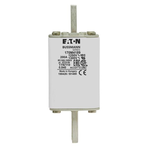 Fuse-link, high speed, 200 A, AC 1250 V, size 1, 53 x 66 x 138 mm, aR, DIN, IEC, type T indicator image 14