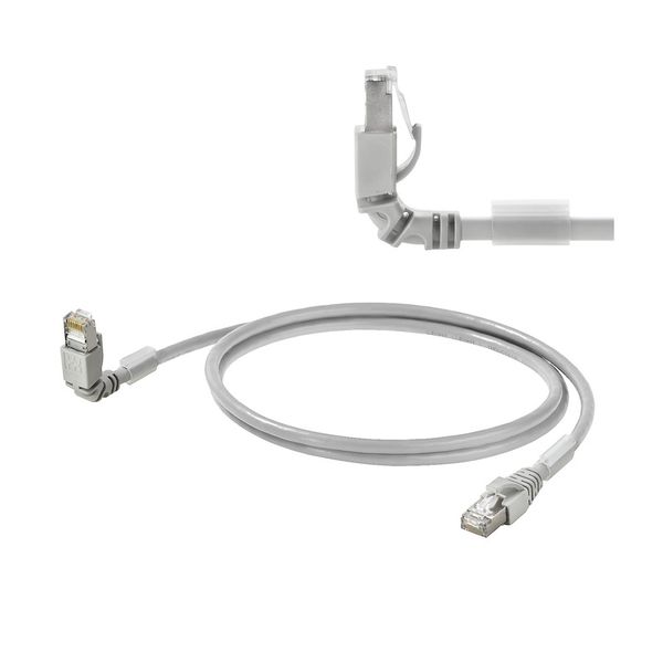 Ethernet Patchcable, RJ45 IP 20, RJ45 IP 20, Angled 90°, Number of pol image 2