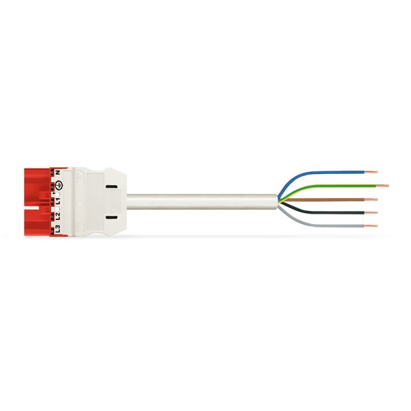 pre-assembled connecting cable;Eca;Plug/open-ended;red image 1