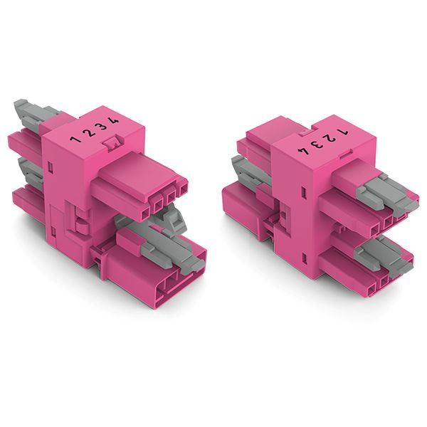 3-way distribution connector 4-pole Cod. B pink image 3