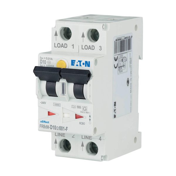 Digital RCD/MCB combination, 10 A, 10 mA, MCB trip characteristic: D, 2p, RCD trip characteristic: F image 6