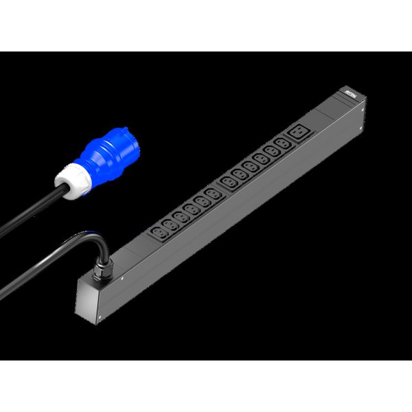 PDU basic 16A/1P CEE 12xC13+1xC19, WHD: 44x695x70, IEC 60320: 12 x C13, 1 x C19 image 2