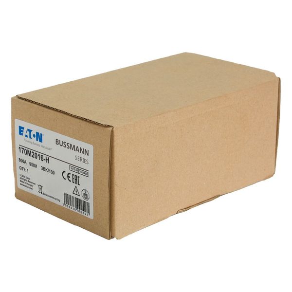 Fuse-link, high speed, 800 A, DC 900 V, size 3, 74 x 90 x 131 mm, gR, IEC, single indicator image 9