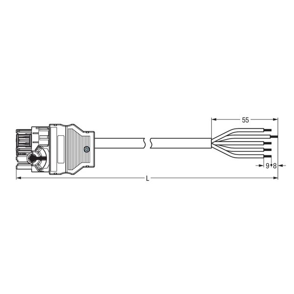 pre-assembled interconnecting cable Eca Socket/plug white image 3