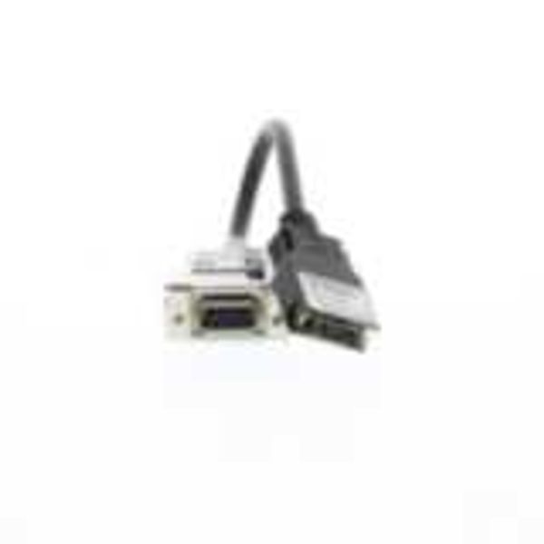 Communication adapter, CS1/CQM1H/CPM2C peripheral port to 9-pin recept image 1