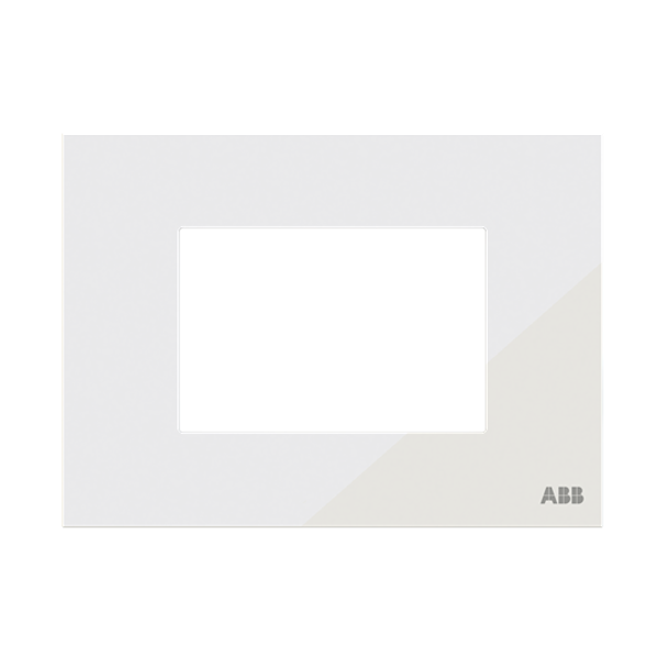 Z2373.1 CB Frame - 1-gang / 3M - White Glass image 1