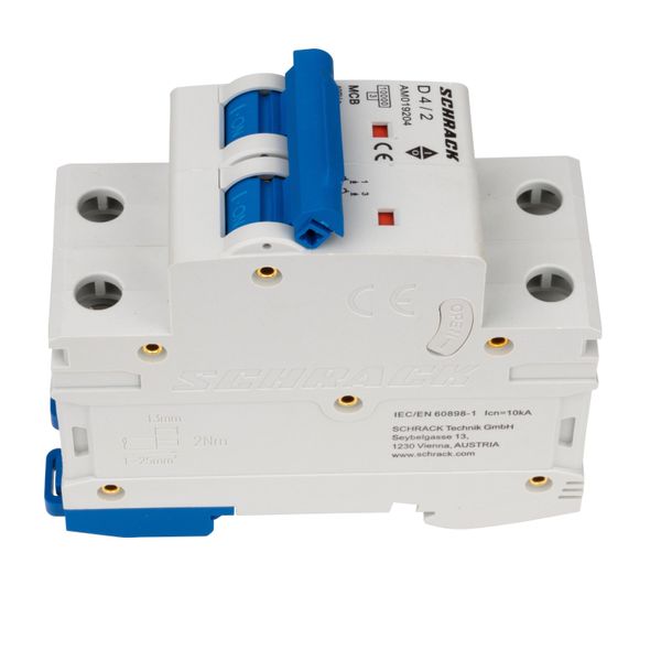 Miniature Circuit Breaker (MCB) AMPARO 10kA, D 4A, 2-pole image 6