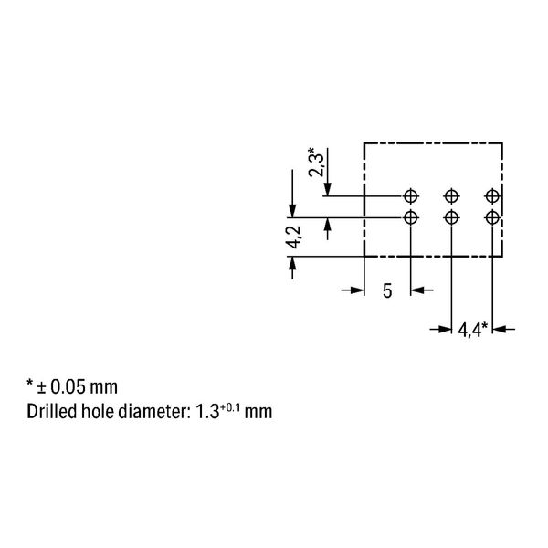 Socket for PCBs straight 3-pole white image 4