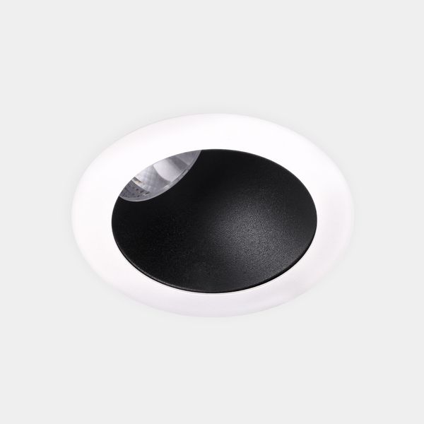 Downlight Play Deco Asymmetrical Round Fixed 6.4W LED neutral-white 4000K CRI 90 48.1º PHASE CUT Black/White IP54 594lm image 1