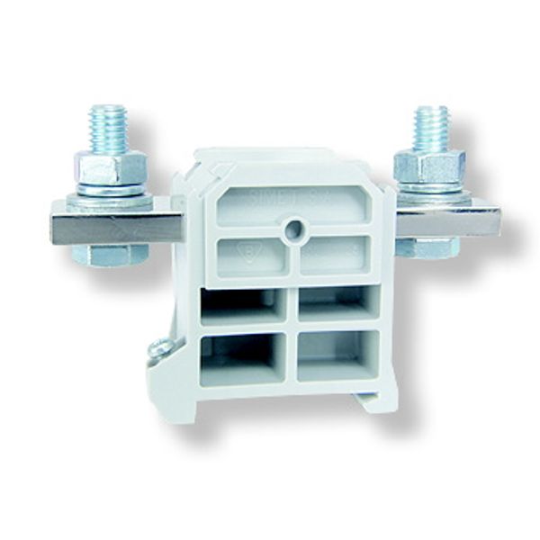 Rail-mounted screw terminal block ZSG1-120.0s grey image 1