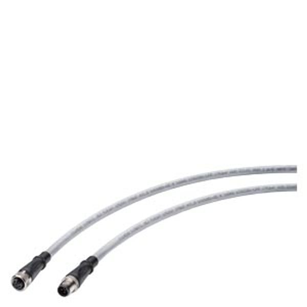 robust power connecting cable M12-180/M12-180; IP69; 4x1.5 sq. mm for power supply of end devices/network  6XV1801-6EH15 image 1