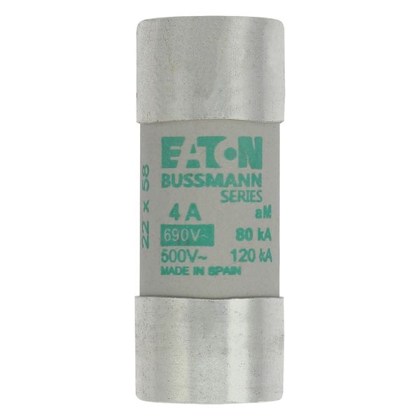 Fuse-link, LV, 4 A, AC 690 V, 22 x 58 mm, aM, IEC image 5