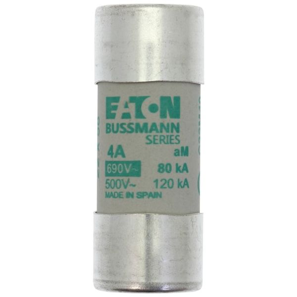 Fuse-link, LV, 4 A, AC 690 V, 22 x 58 mm, aM, IEC image 2