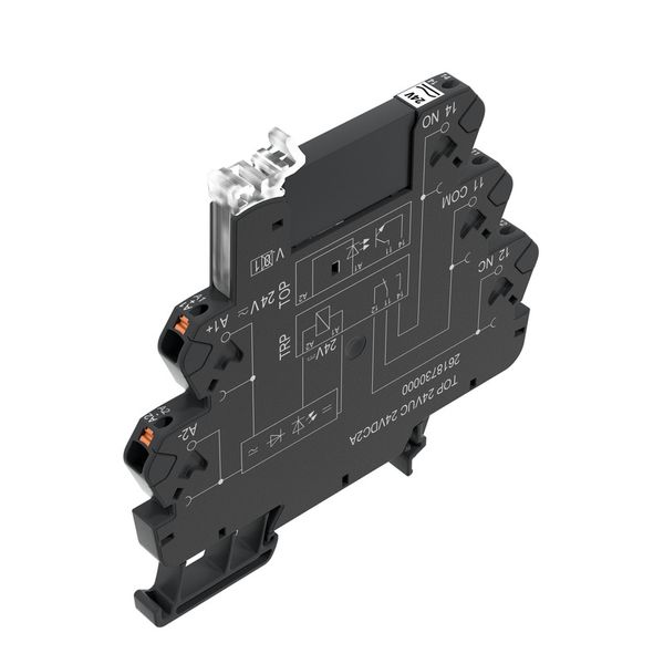 Solid-state relay, 120 V UC ±10 %, Rectifier 24...240 V AC, 1 A, PUSH  image 1