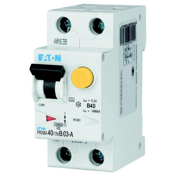 RCD/MCB combination, 40 A, 300 mA, MCB trip characteristic: B, 1p+N, RCD trip characteristic: A image 8