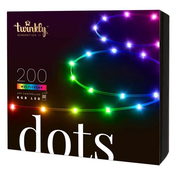 200L RGB Dots Light, 10 meter long, Black, BT+WiFi, Gen II, IP44, Plug F image 1