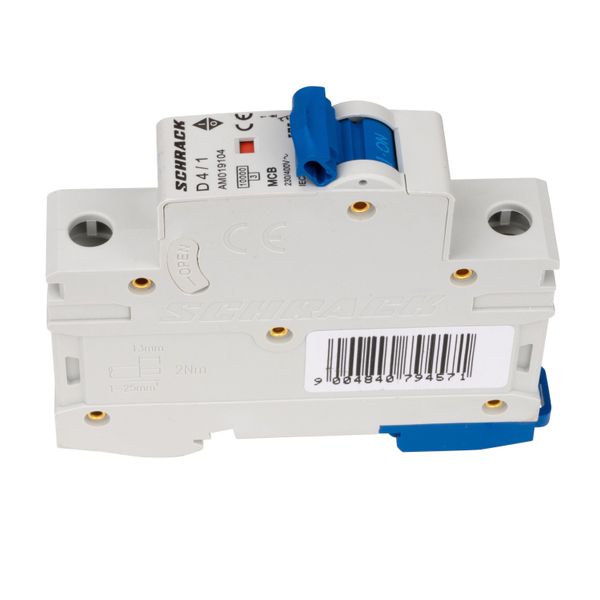 Miniature Circuit Breaker (MCB) AMPARO 10kA, D 4A, 1-pole image 4