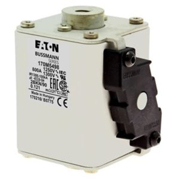 Fuse-link, high speed, 800 A, AC 1250 V, size 2, 61 x 77 x 91 mm, aR, IEC, UL, single indicator image 6