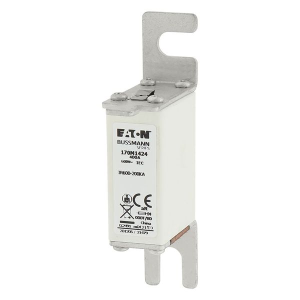 Fuse-link, high speed, 400 A, AC 600 V, size 000, 21 x 40 x 100 mm, aR, DIN, IEC, single indicator image 7