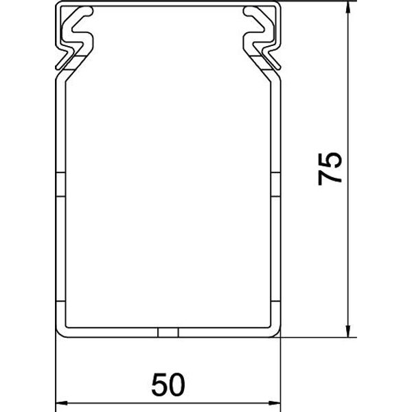 LKVH N 75050 Slotted cable trunking system halogen-free 75x50x2000 image 2