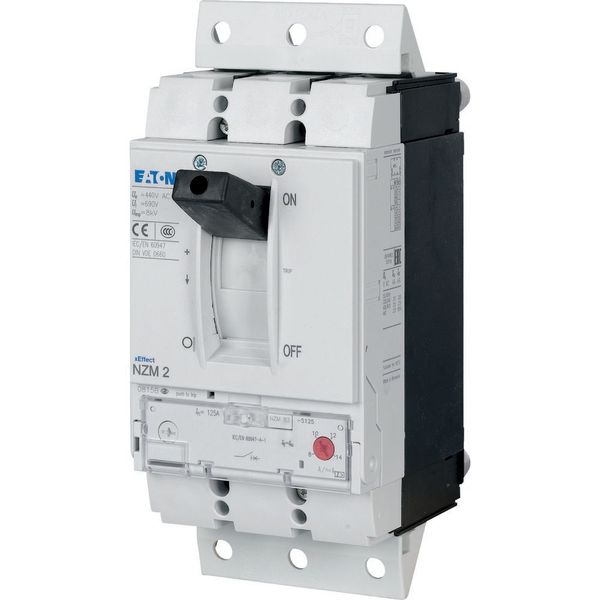 Circuit-breaker, 3p, 125A, plug-in module image 4