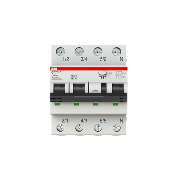 DS203NC L C8 AC300 Residual Current Circuit Breaker with Overcurrent Protection image 2