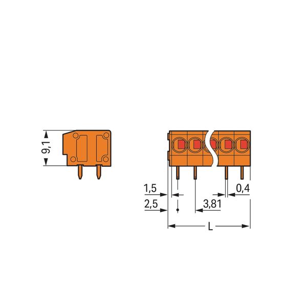 PCB terminal block 1.5 mm² Pin spacing 3.81 mm orange image 2