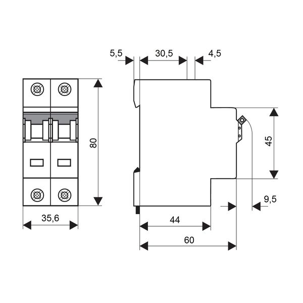 Miniature Circuit Breaker (MCB) DC-C4/2, 10kA image 4