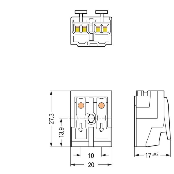 Lighting connector push-button, external without ground contact white image 4