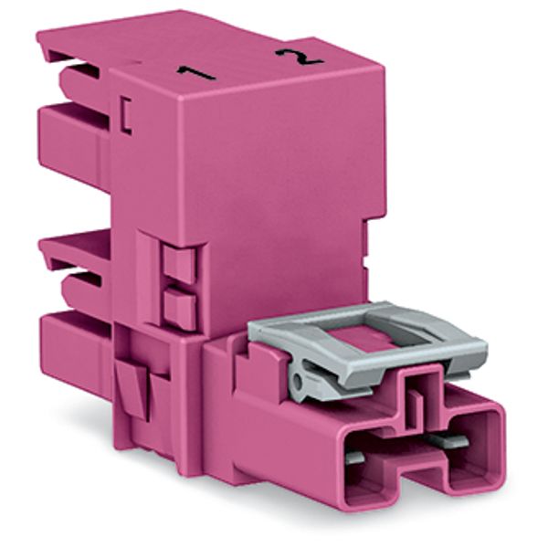 h-distribution connector 2-pole Cod. B pink image 3