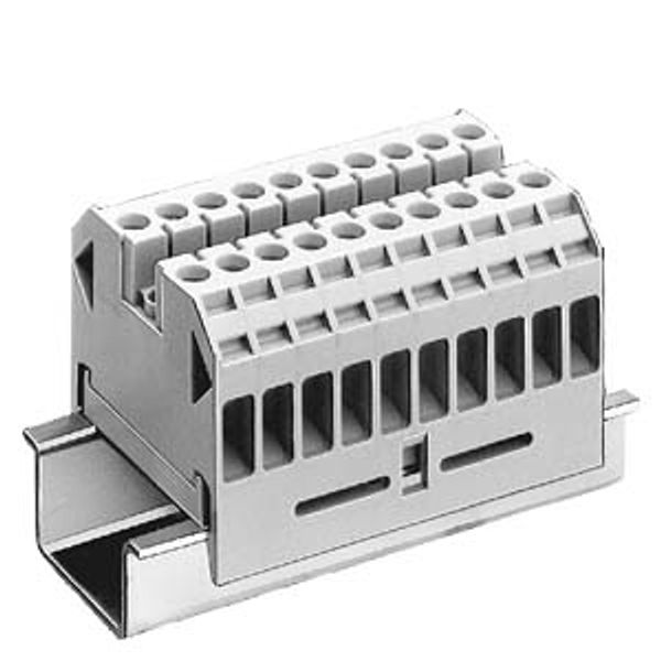 Through-type terminal thermoplastic, screw connection on both sides, terminal... image 1