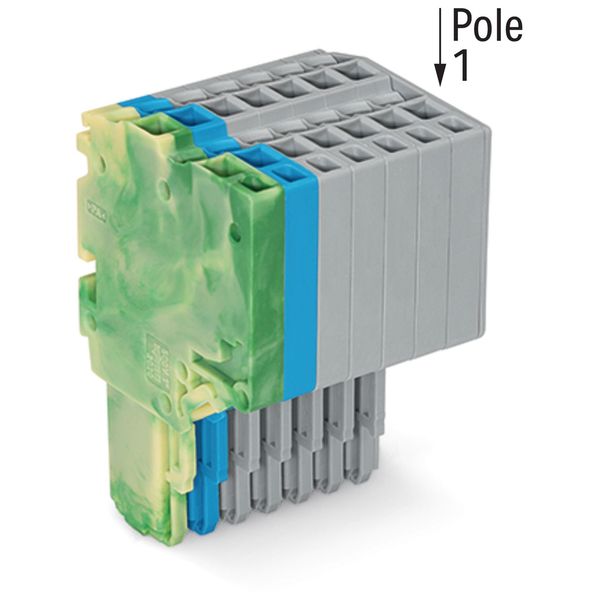 2-conductor female connector Push-in CAGE CLAMP® 1.5 mm² green-yellow/ image 1