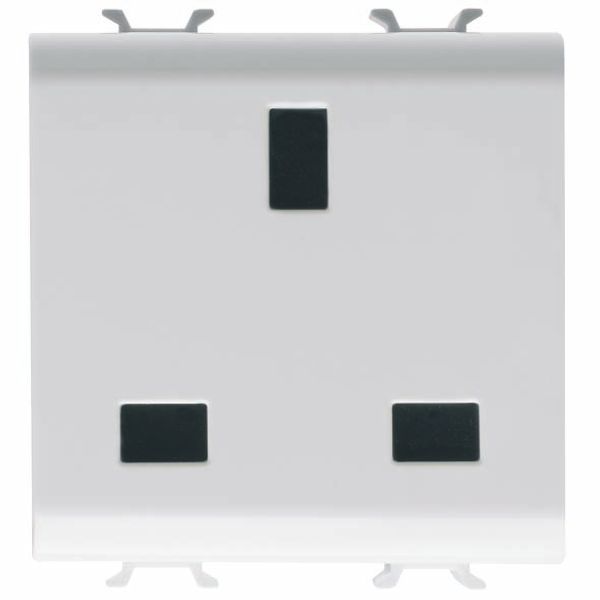 BRITISH STANDARD SOCKET-OUTLET 250V ac - 2P+E 13A - 2 GANG - GLOSSY WHITE - CHORUSMART image 2